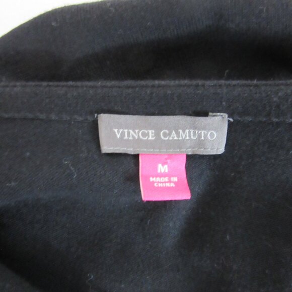Vince Camuto Cardigan Open Front Drape Black Shawl Collar Size Medium - Picture 5 of 7